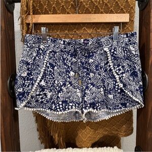 Lilly Pulitzer for Target Navy Blue and White Shorts